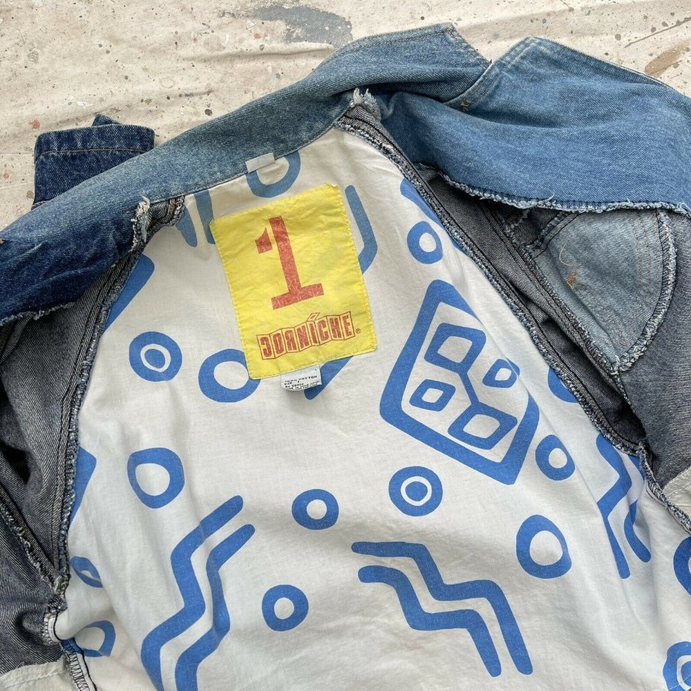 Vintage 80’s/90’s Deconstructed Jeans Denim Jacket, Small - Picture 4 of 6